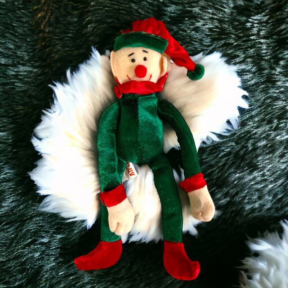 Christmas Santa Elf Hug & Luv Plush Toy Decoration 9 in - Picture 1 of 7